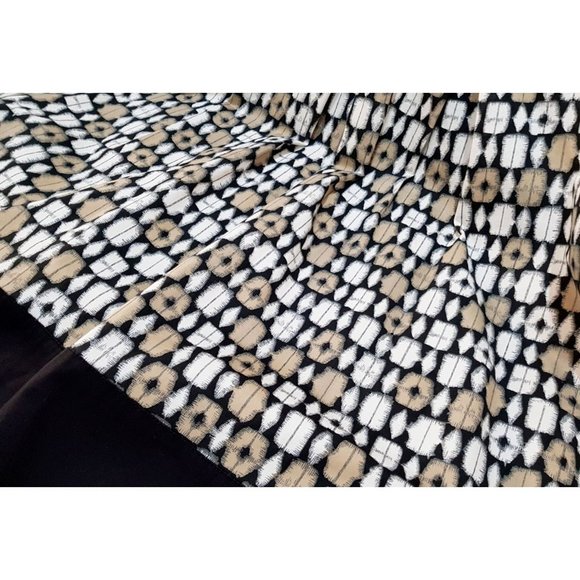 DIANA FERRARI Womens Black White Beige Button Up Shirt Dress - Size 10 - Picture 6 of 7